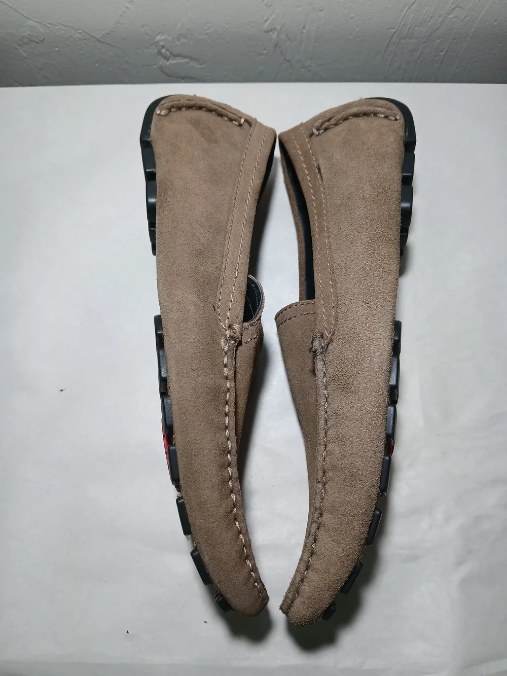 Bugatchi Tan Suede Slip-on Driving Loafers Sz. 8